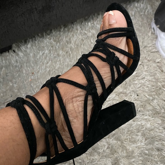 F21 Brand New Strappy Black Heels - Picture 8 of 9